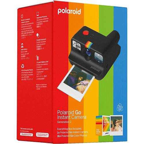 Polaroid Go Generation 2 Instant Film Camera Everything Box (Black)  